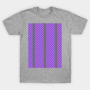 Purple Ring Pattern with Gray Stripes T-Shirt